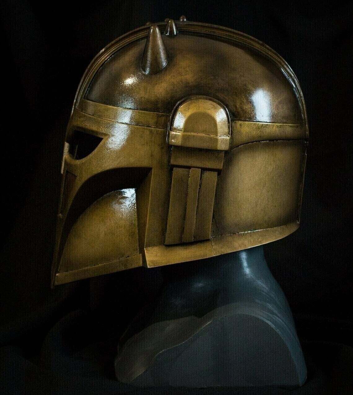 Mandalorian Helmet Armorer Helmet Antique Finish by Star Wars Mandalorian Series - Retro Handicrafts