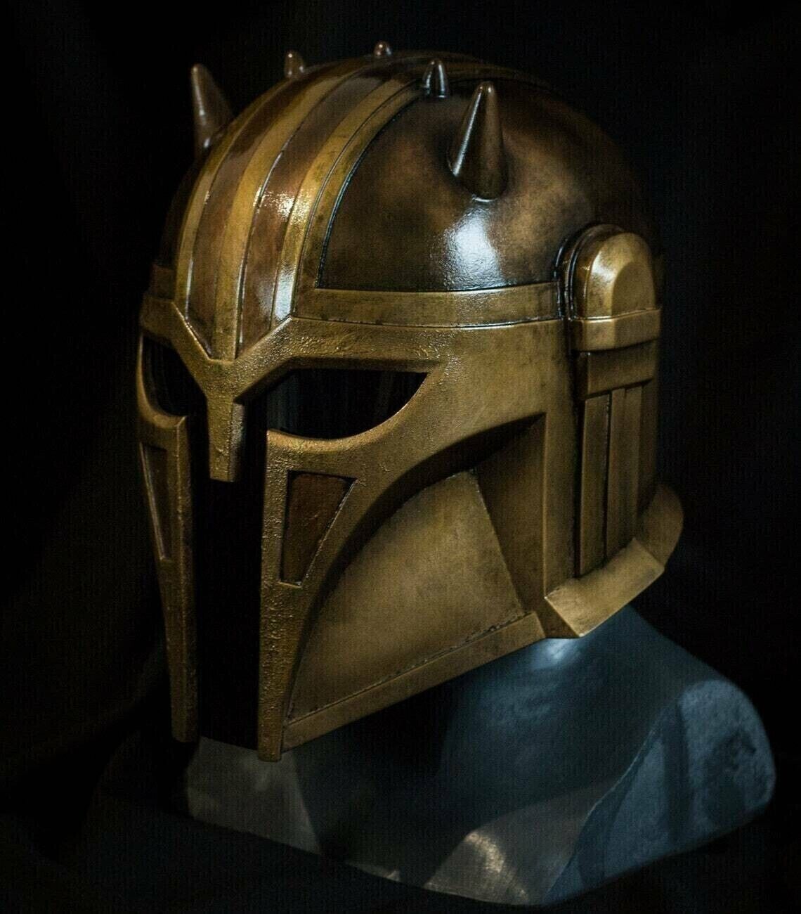 Mandalorian Helmet Armorer Helmet Antique Finish by Star Wars Mandalorian Series - Retro Handicrafts