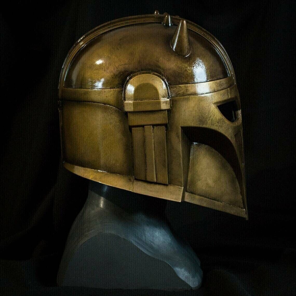 Mandalorian Helmet Armorer Helmet Antique Finish by Star Wars Mandalorian Series - Retro Handicrafts