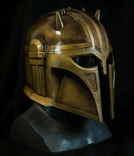 Mandalorian Helmet Armorer Helmet Antique Finish by Star Wars Mandalorian Series - Retro Handicrafts