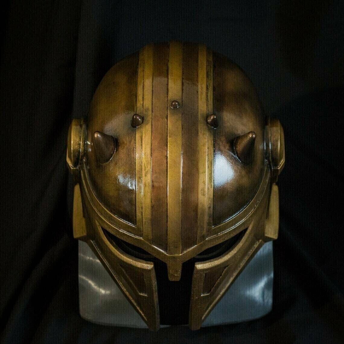 Mandalorian Helmet Armorer Helmet Antique Finish by Star Wars Mandalorian Series - Retro Handicrafts