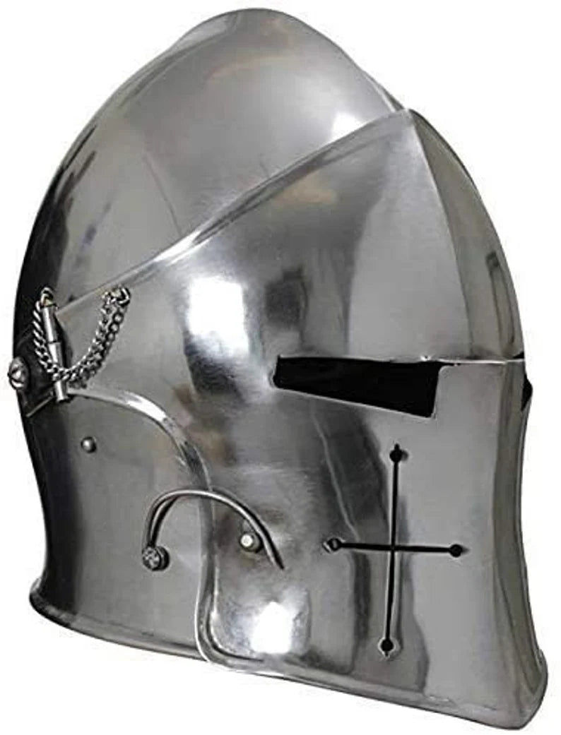 Medieval Barbuta Helmet Knights Templar Crusader Armor Helmet - Retro Handicrafts