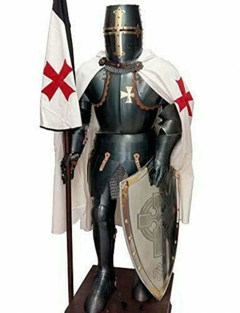 Medieval Black Templar Armour Suit ~ Full Body Armor Suit - Retro Handicrafts