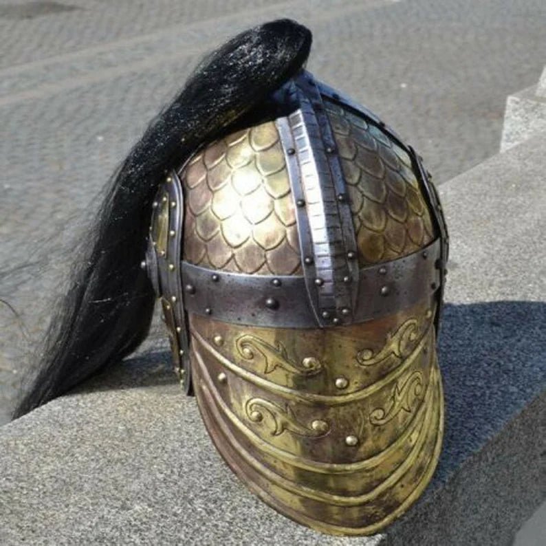 Medieval Bogato Engraved Fantasy Norman Viking Helmet Replica II - Retro Handicrafts