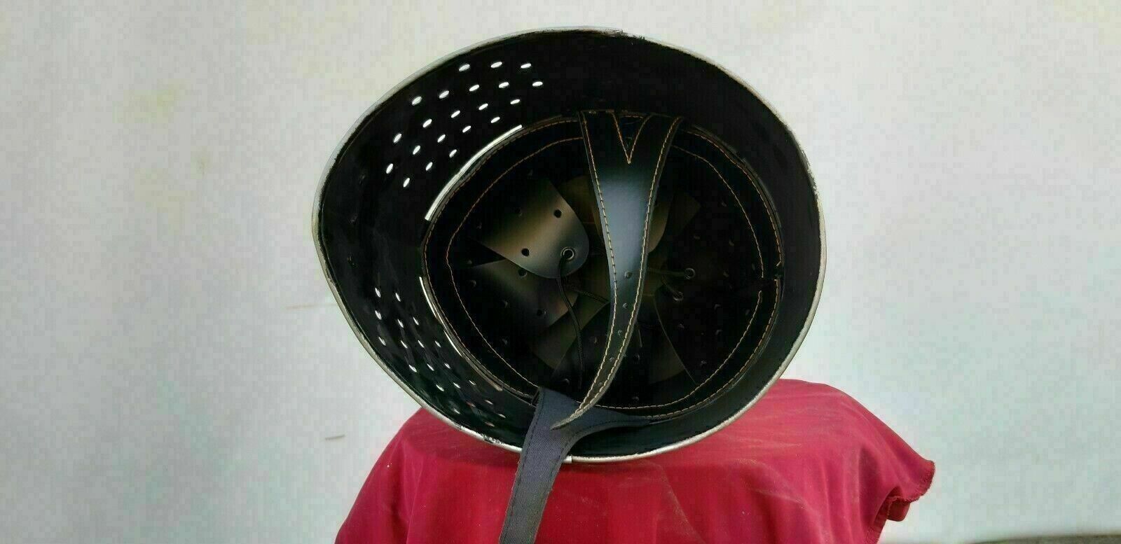 Medieval Brass Templar Crusader Helmet SCA LARP Great Helmet Knight Halloween - Retro Handicrafts