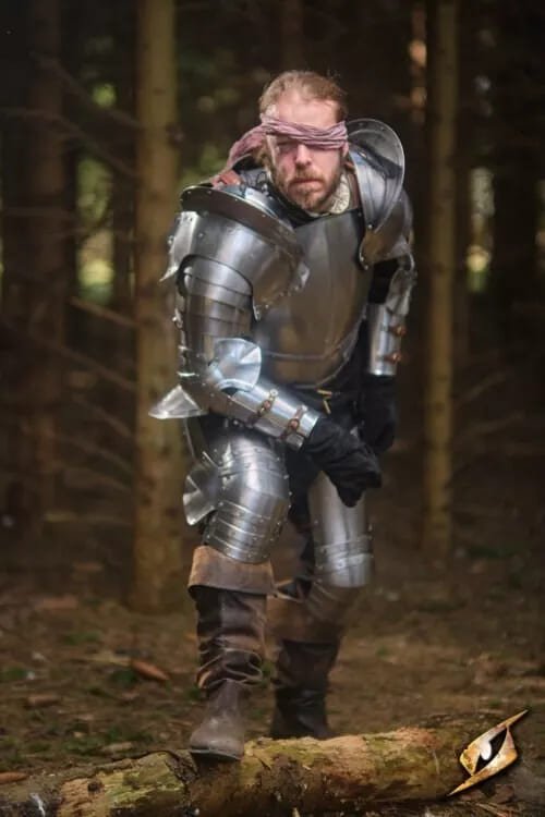 Medieval Captain Armor: Steel Knight Cosplay Costume for Halloween - Retro Handicrafts