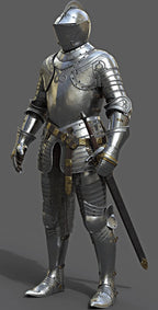 Medieval Combat Full Body Armour Suit ~ Medieval Knight Armour Costume ~ Battle Warrior Crusader Suit Of Armour - Retro Handicrafts
