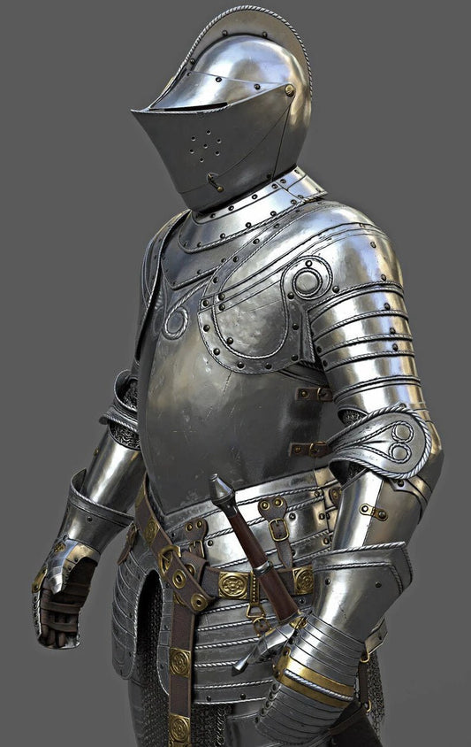 Medieval Combat Full Body Armour Suit ~ Medieval Knight Armour Costume ~ Battle Warrior Crusader Suit Of Armour - Retro Handicrafts