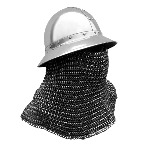 Medieval Elegance: Chainmail - Adorned Kettle Hat for Authentic Renaissance Style - Retro Handicrafts