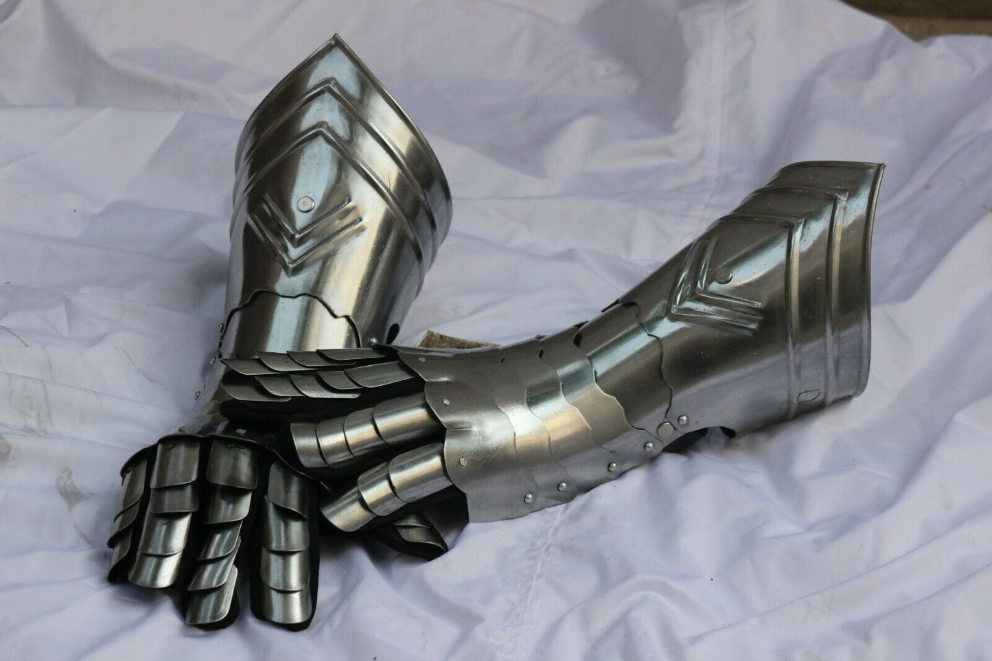 Medieval Finger Gauntlets Gothic Knight Armor Steel Larp SCA Gloves - Retro Handicrafts