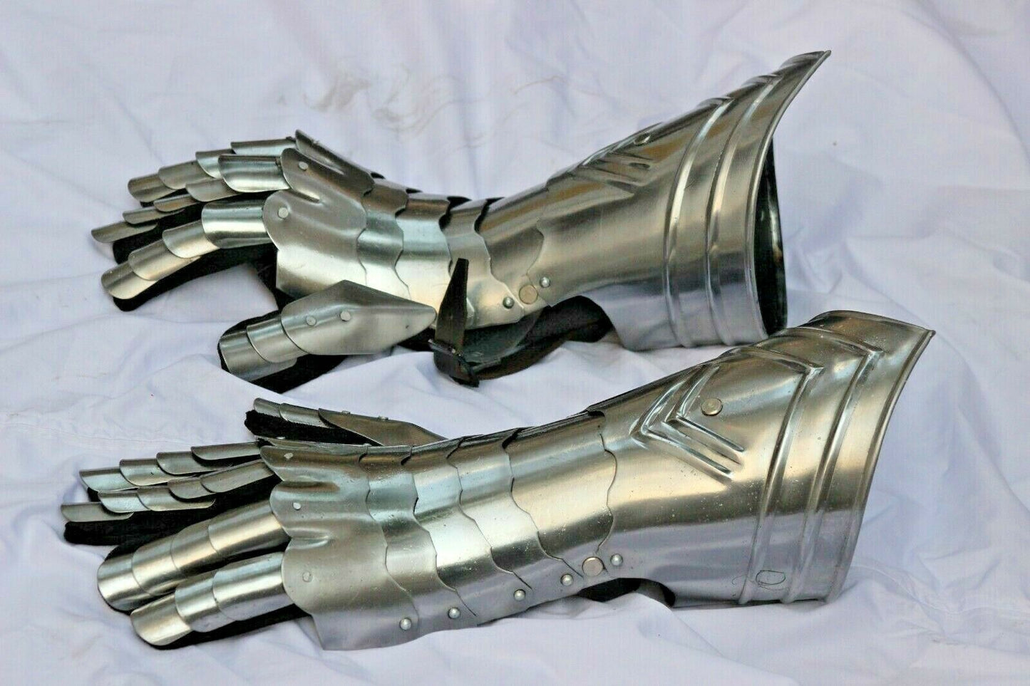 Medieval Finger Gauntlets Gothic Knight Armor Steel Larp SCA Gloves - Retro Handicrafts