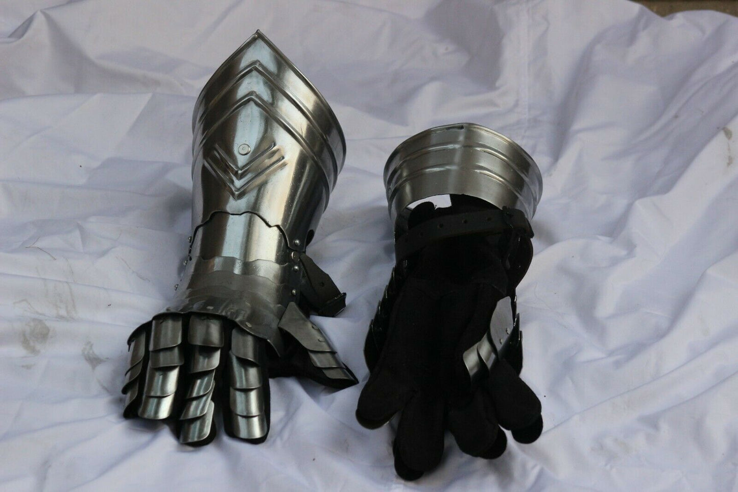 Medieval Finger Gauntlets Gothic Knight Armor Steel Larp SCA Gloves - Retro Handicrafts