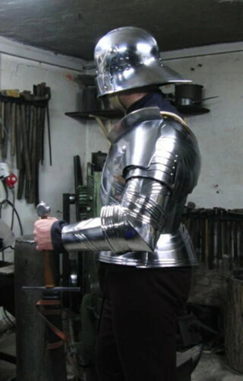 Medieval Gothic Armor Suit Of captain's Armor Suit Replica 18GA Steel SCA Armor - Retro Handicrafts