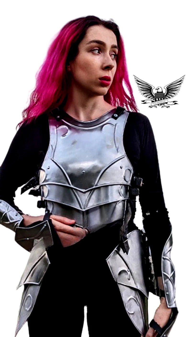 Medieval Great Female Cuirass Body Armor | Fantasy Warrior Woman Fully Handmade Cuirass Armor | Larp/Cosplay Costume - Retro Handicrafts