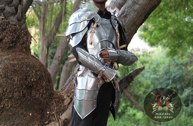 Medieval half body armor | Half body armor suit | Best wearable armor for him | Plates Fantasy Half Body Armor - Retro Handicrafts