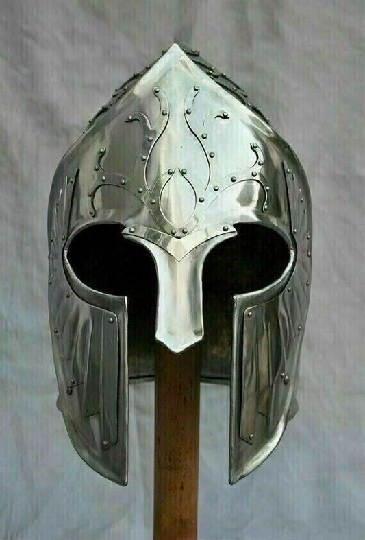 Medieval Helmet Armor Lotr Gondor Helmet LARP SCA Steel Collectible Viking helmet Decor - Retro Handicrafts