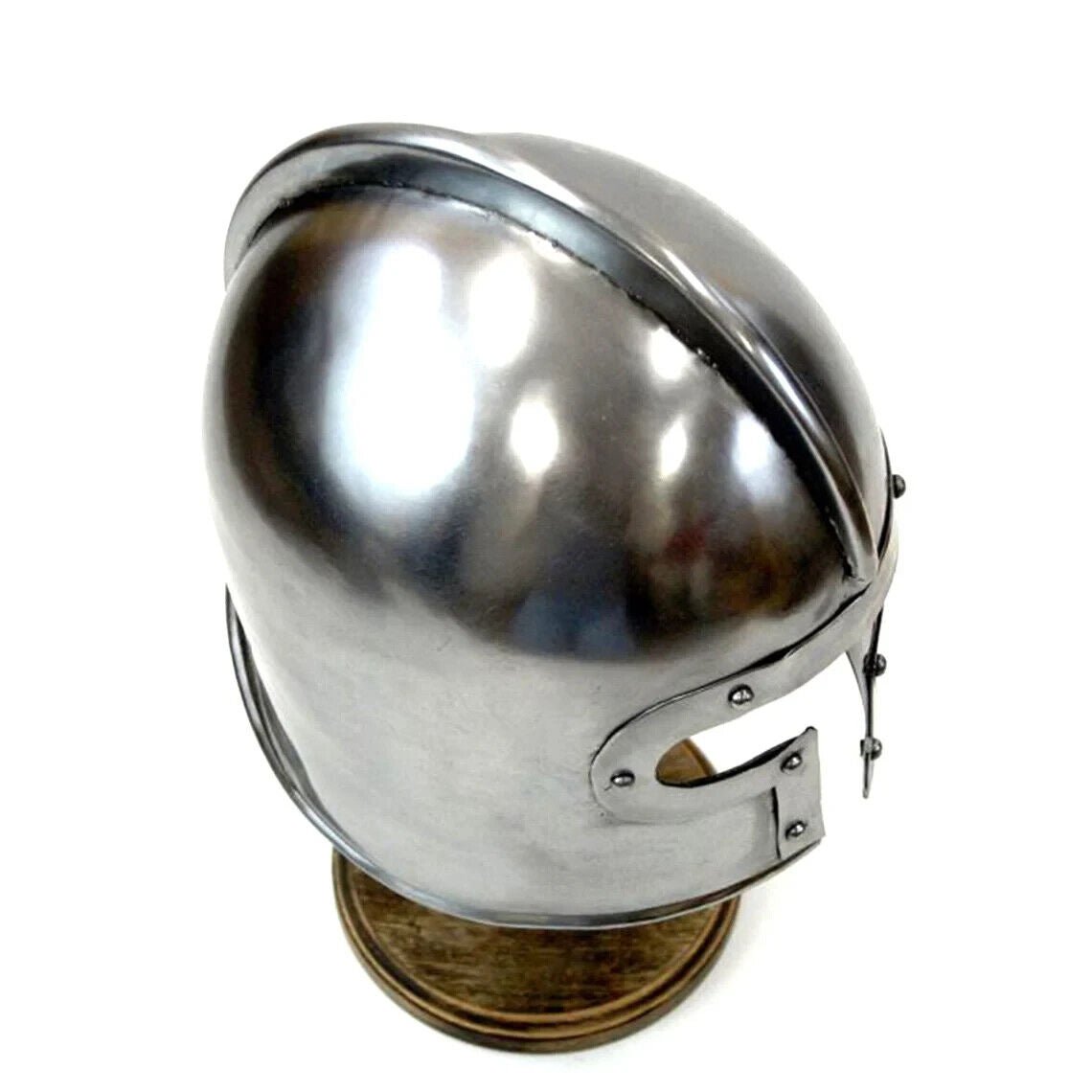 Medieval Helmet Knight Armor Steel Larp Wearable Replica Silver Helmet Cosplay - Retro Handicrafts