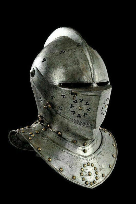 Medieval Helmet Replica best look 18GA SCA LARP Medieval Knight Tournament Close Armor Helmet - Retro Handicrafts