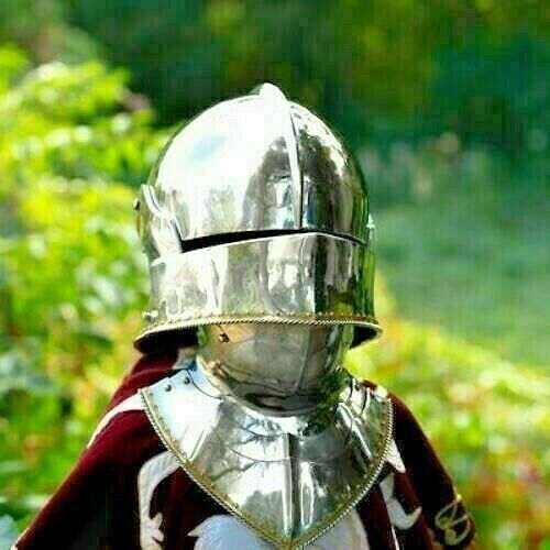 Medieval Helmet SCA Sallet And Bevor Knight Armor With Gorget Christmas Gift - Retro Handicrafts