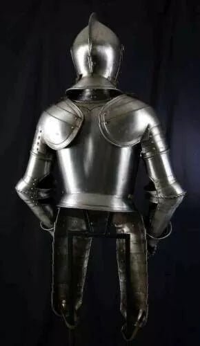 Medieval Knight Armor Suit, Wearable 18G Steel Replica Gift - Retro Handicrafts