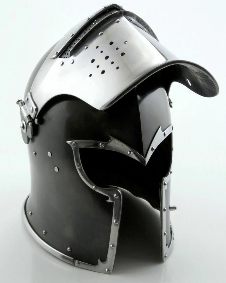 Medieval Knight Barbute Helmet ~ Roman Wearable Warrior - Retro Handicrafts