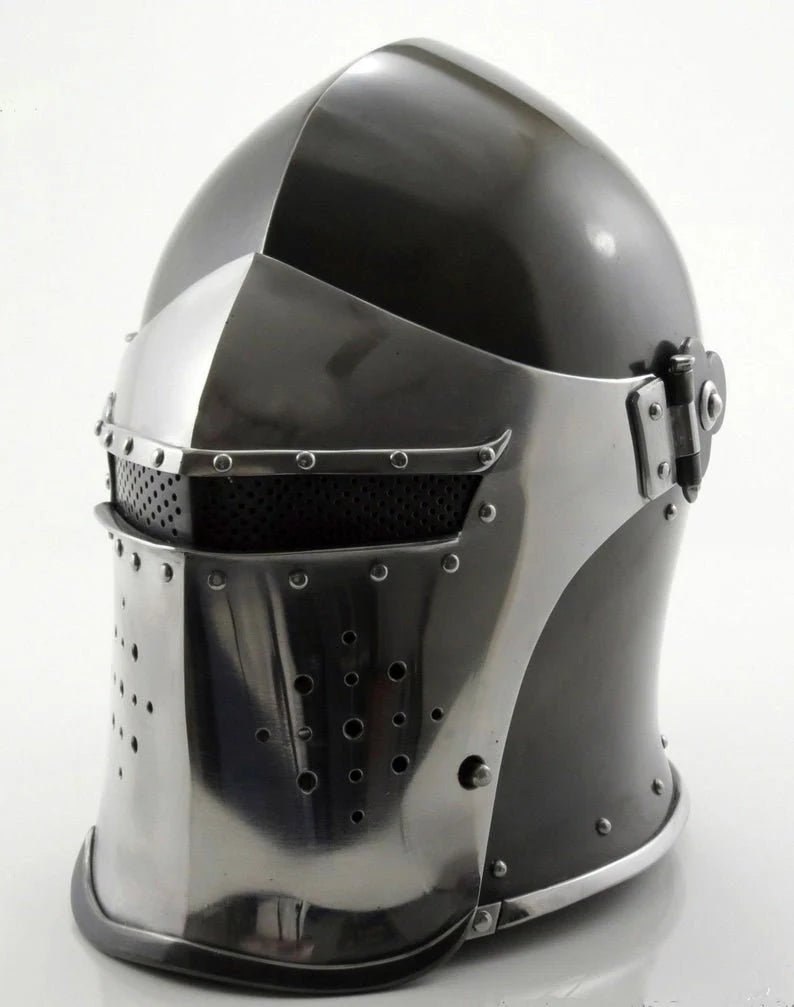 Medieval Knight Barbute Helmet ~ Roman Wearable Warrior - Retro Handicrafts