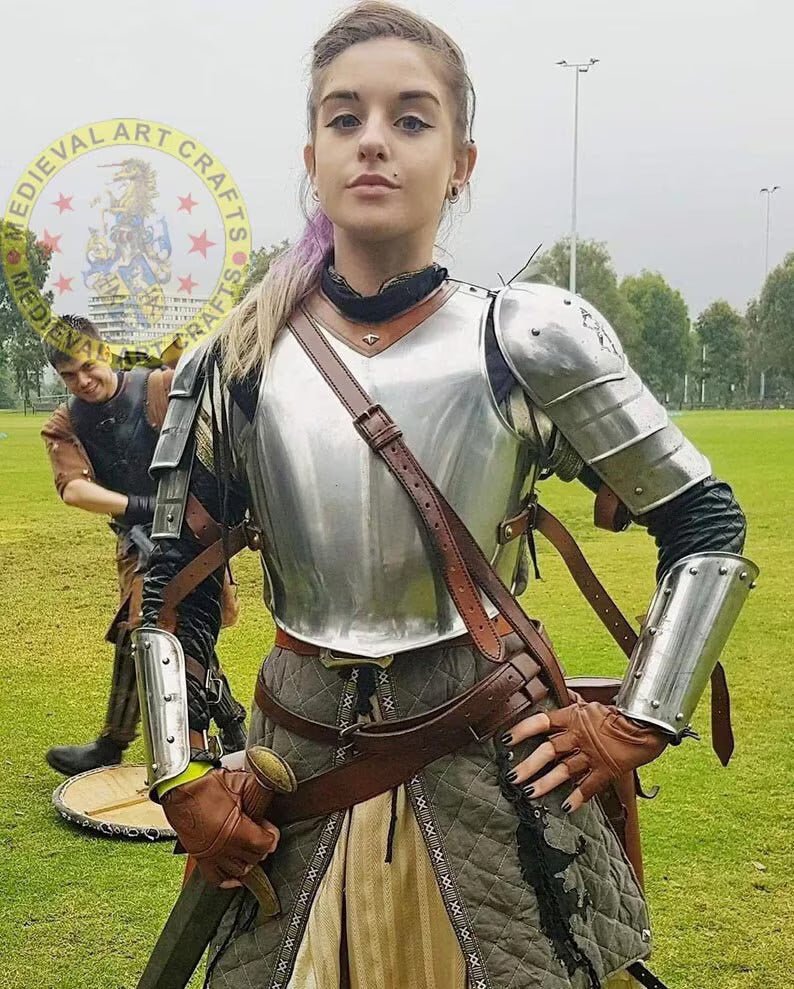 Medieval Knight Lady Armor, Larp Armor, Fantasy Female Armor Costume, Cosplay Armor, Sca Armor, Gift Item - Retro Handicrafts