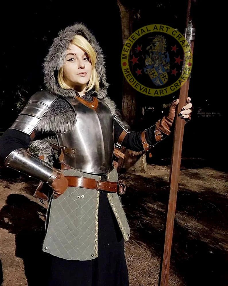 Medieval Knight Lady Armor, Larp Armor, Fantasy Female Armor Costume, Cosplay Armor, Sca Armor, Gift Item - Retro Handicrafts