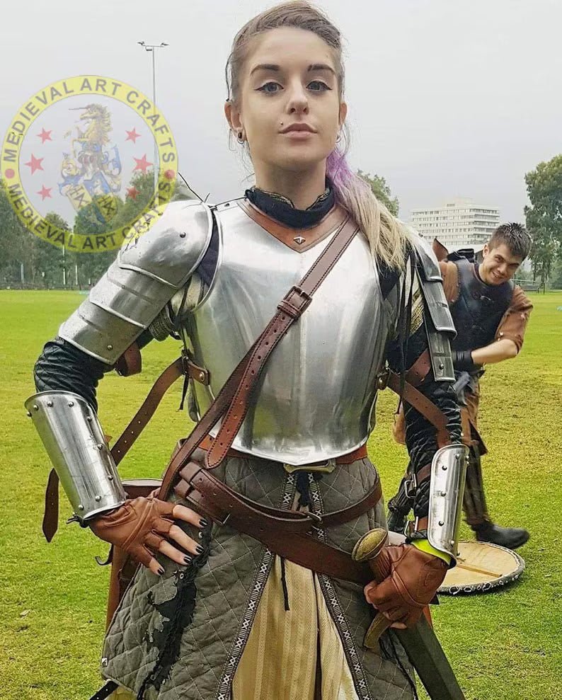 Medieval Knight Lady Armor, Larp Armor, Fantasy Female Armor Costume, Cosplay Armor, Sca Armor, Gift Item - Retro Handicrafts