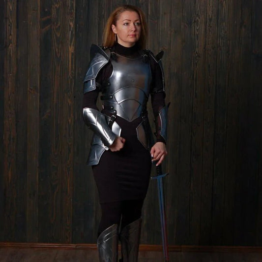 Medieval Knight Lady Armour Suit, Lady Armour Costume - Retro Handicrafts