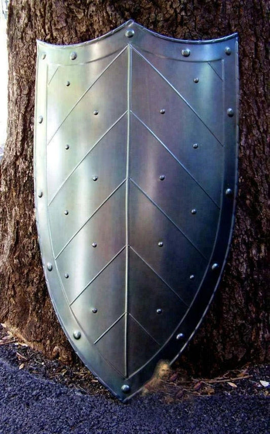 Medieval Knight Pointed Shield ~ Larp Reenactment Cosplay Heater Shield - Retro Handicrafts