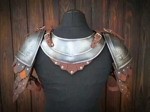 Medieval Knight Shoulder Armor | Pauldrons & Gorget for LARP - Retro Handicrafts