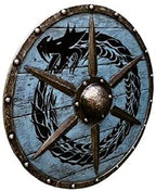 Medieval Round Shield | Viking Battle - Ready Cosplay & Fully Functional Dragon Shield - Retro Handicrafts