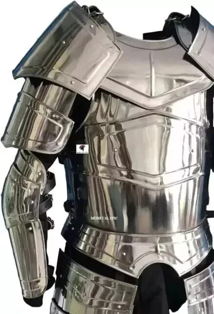 Medieval Steel Half Body Armor: Knight Cosplay for Halloween - Retro Handicrafts