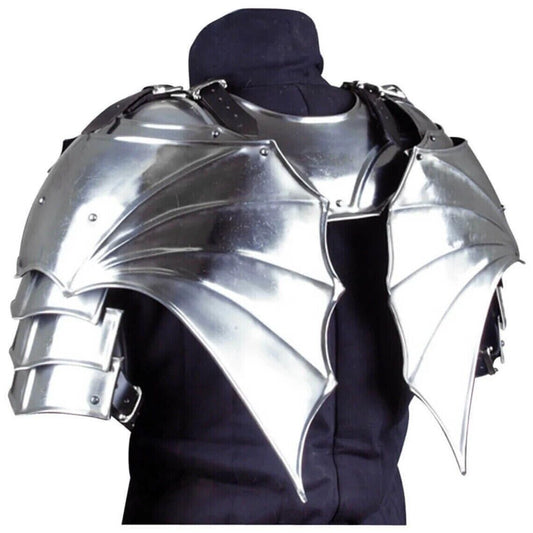 Medieval Steel Larp Warrior Gothic Pair Of Pauldrons Armor Shoulder Halloween - Retro Handicrafts