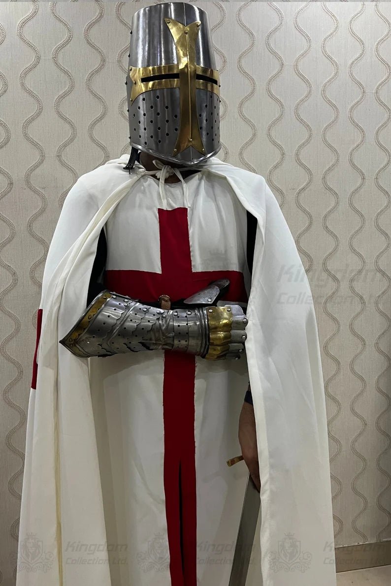 Medieval Templar Knight Costume Christmas Costume Templar Crusader Night Costume Perfect Christmas Costume - Retro Handicrafts