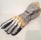 Medieval Templar Steel Gauntlets Gothic Knight Armor Finger Gloves - Retro Handicrafts