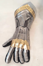 Medieval Templar Steel Gauntlets Gothic Knight Armor Finger Gloves - Retro Handicrafts