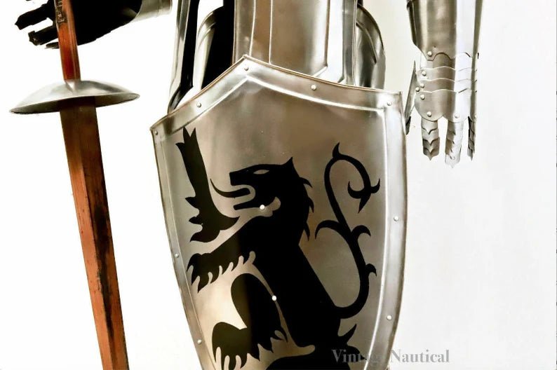 Medieval Templar Suit Of Armour ~ Knight Battle Warrior Armour - Retro Handicrafts