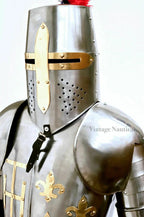 Medieval Templar Suit Of Armour ~ Knight Battle Warrior Armour - Retro Handicrafts