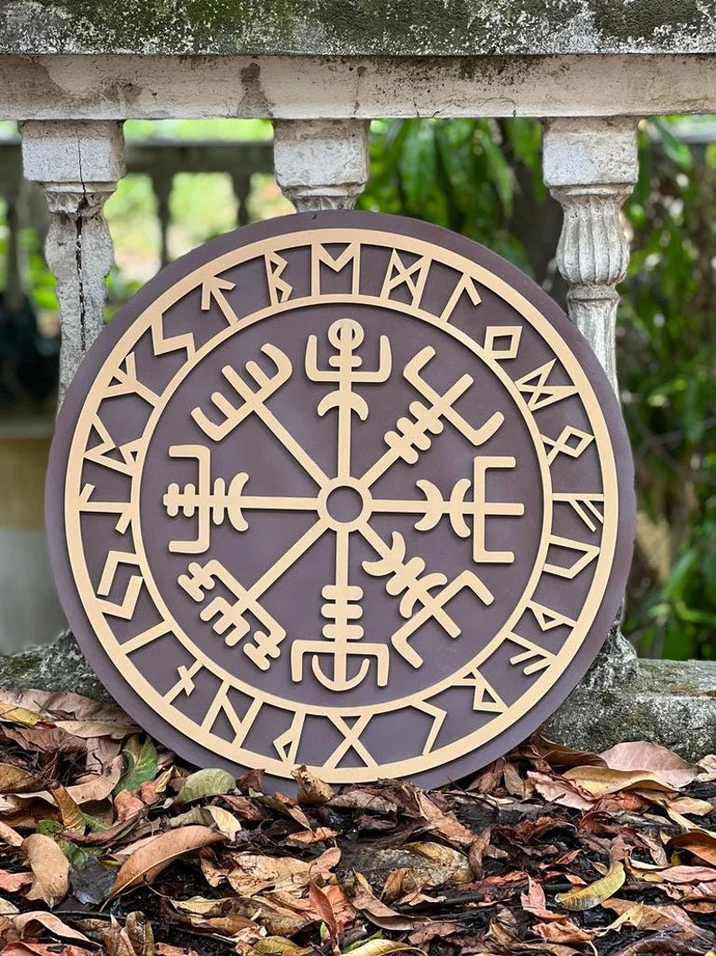 24-inch Viking Shield with a sturdy wood frame, perfect as a gift for medieval enthusiasts, history buffs, and battle reenactors.