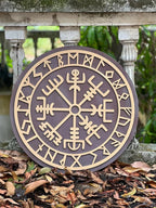 24-inch Viking Shield with a sturdy wood frame, perfect as a gift for medieval enthusiasts, history buffs, and battle reenactors.