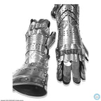 Medieval Warrior Steel Gothic Knight Style Warrior Functional Gloves & Gauntlets | Brass Accent - Retro Handicrafts