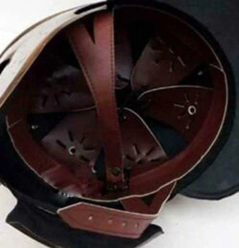 Metal Steel Mandalorian Helmet With Liner and Chin Strap For LARP/Cosplay/Role Play Halloween Costume - Retro Handicrafts