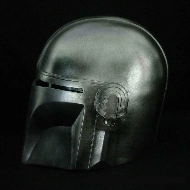 Metal Steel Mandalorian Helmet With Liner and Chin Strap For LARP/Cosplay/Role Play Halloween Costume - Retro Handicrafts