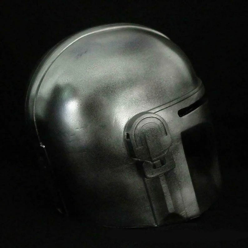 Metal Steel Mandalorian Helmet With Liner and Chin Strap For LARP/Cosplay/Role Play Halloween Costume - Retro Handicrafts