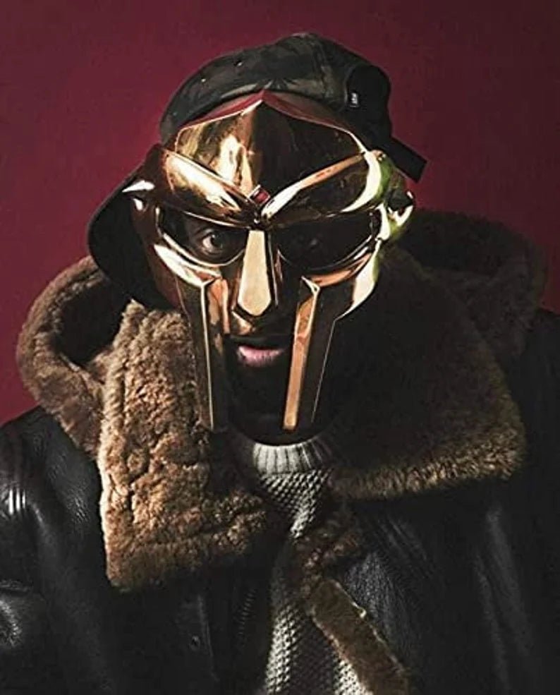 MF Doom Gladiator Mask Mad - Villain Golden Finish brass face armor Medieval hand - forged doo mask premium mask. - Retro Handicrafts