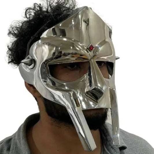 MF DOOM Gladiator Mask Steel Face Armor Medieval Hand - Forget Handmade Item Gift - Retro Handicrafts