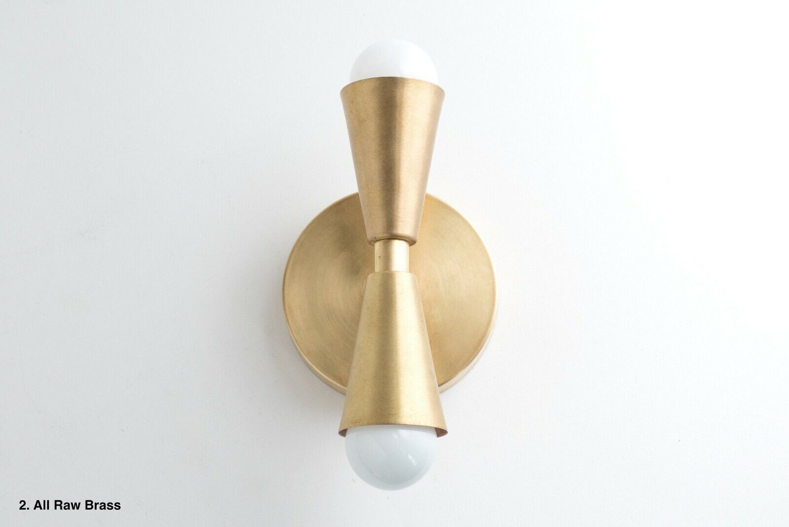 Mid Century Sconce Gold Wall Sconce Geometric Light Brass Wall Fixture pair - Retro Handicrafts