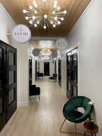 Mid Century Sputnik Chandelier SPURCHIN , Handmade Urchin Chandelier Polished brass Ceiling Light 24 light 36" - Retro Handicrafts